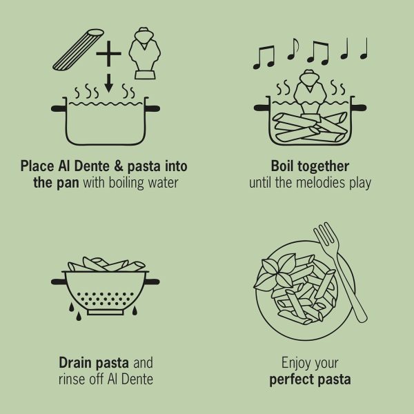 Al Dente - The Singing Floating Pasta Timer: Will Sing Different Tunes when Pasta is Ready at 3, 7, 9, and 11 Minutes, to be Boiled with any Pasta in The Pot, Floats in Cold & Hot Boiling Water - Image 5