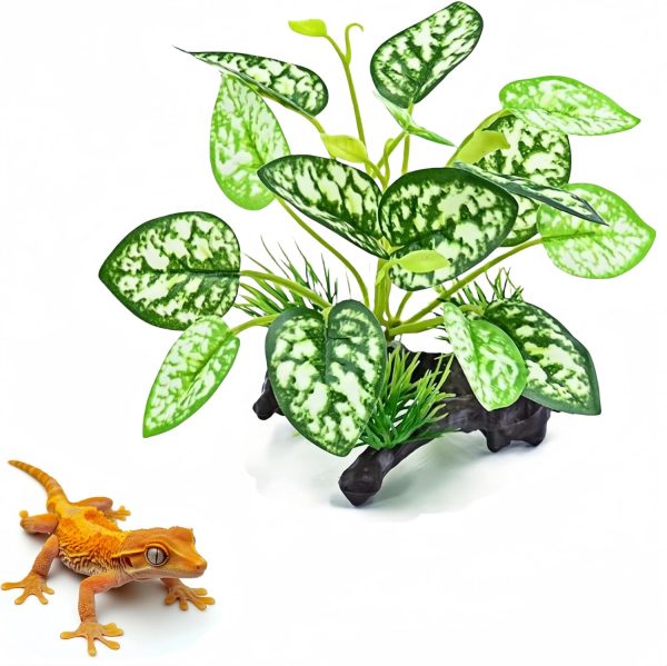 Reptile Artificial Plants, Terrarium Plants Decorations Supplies, Amphibian Habitat Hideout Tank Accessories, Rainforest Ground Plant - Image 2