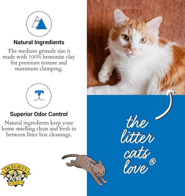 Dr. Elsey's Cat Litter - Premium Unscented Cat Litter w/ Natural Ingredients - Low Dust Superior Odor Control Cat Litter - Hard Clumping Moisture Absorbing Clay Multi Cat Litter (For All Cats - 40lbs) - Image 4