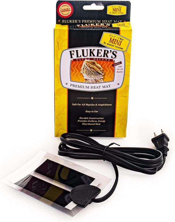 Fluker's Premium Heat Mat for All Reptiles and Amphibians, Mini 4"x5"