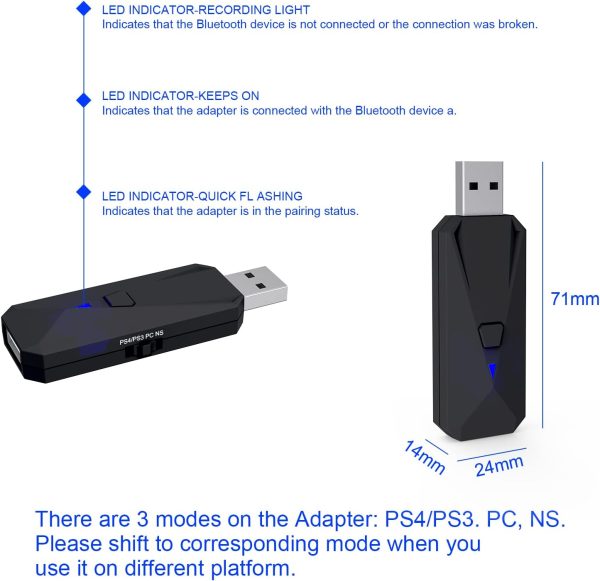 Controller Adapter Converter Compatible with PS5/PS4/PS3/Switch/PC,Makes PS-5/PS-4/Xbox/Switch Joy Con Controllers Compatible with Your Switch/PS5/PS4 Console - Image 4