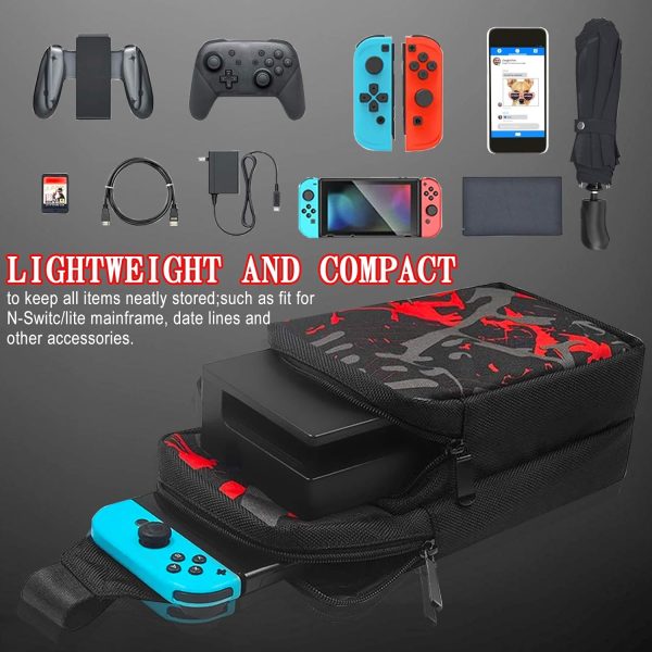 INFURIDER Nintendo Switch Portable Travel Carrying Bag, Durable Screen Protector, Durable Shoulder Storage Case, Fashion Backpack for Switch/Oled/Lite Console Accessories - Image 6