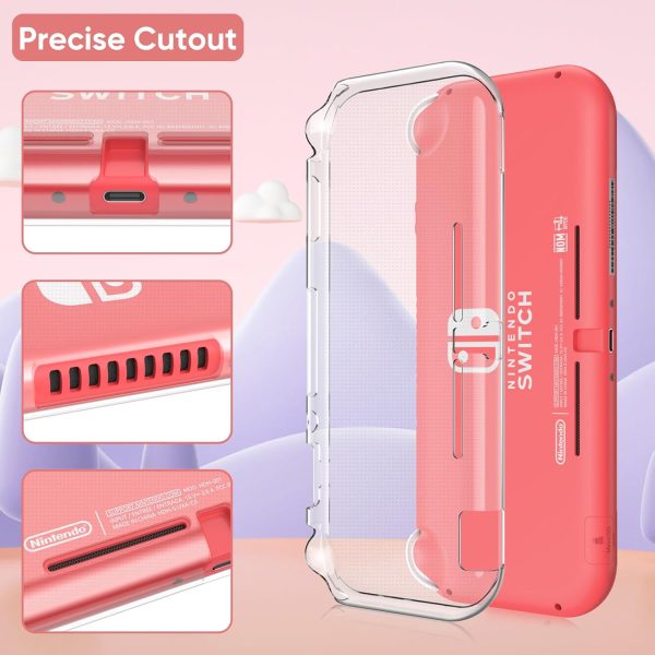 Fintie Case for Switch Lite, 8 in 1 Switch Lite Accessories Bundle with Nintendo Switch Lite Carrying Case, Soft TPU Clear Case, Switch Lite Screen Protector, Switch Thumb Grips, Fantasy Ombre - Image 4