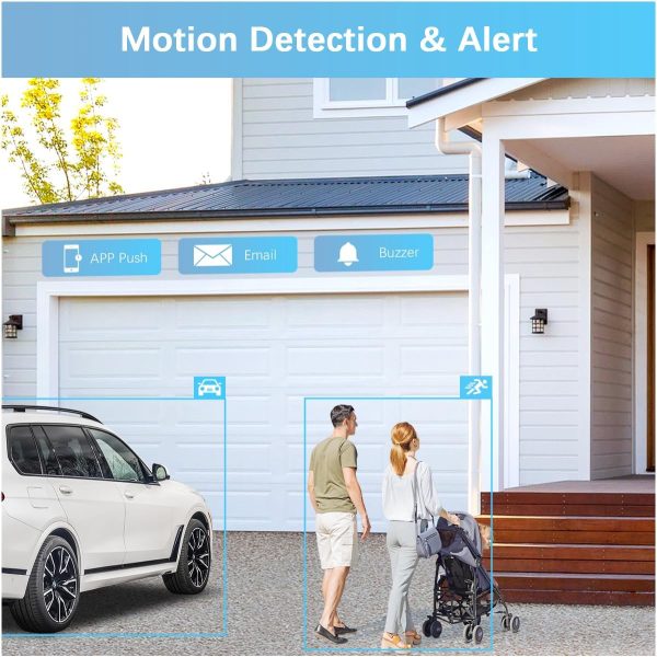 【2-Way Audio & Dual Antenna Enhanced】 90ft Night Vision Outdoor Wireless Security Camera System, Wireless Surveillance Camera System, WiFi Video Surveillance, Home Security Cameras - Image 6