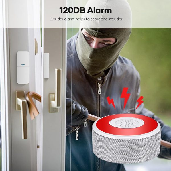 tolviviov Alarm System for Home Security, DIY Door Alarm Security Systems, Smart App Alerts, 15Piece Kit, No Monthly fee, WiFi Alarm, Door Window Motion Sensor, for Home Security, and Kids Safety - Image 3