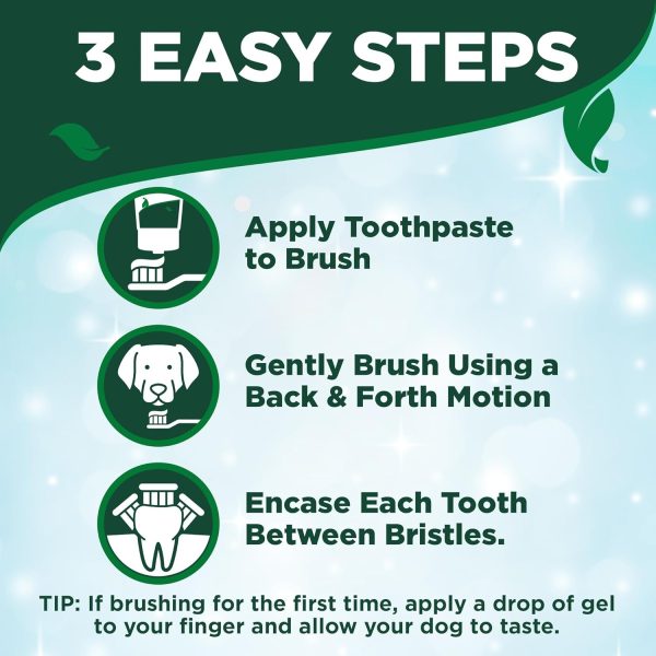 Vet's Best Dog Toothbrush & Enzymatic Toothpaste Kit - Teeth Cleaning - Made with Natural Ingredients - Reduces Plaque, Whitens Teeth, Freshens Breath - Bonus Care Guide & Finger Brush Included - Image 8