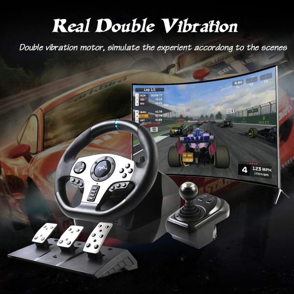 PXN V9 PC Game Racing Wheels,270°/900°Steering Wheel Gaming for PC With Pedals and Shifter,Driving Wheel for PS4 Xbox One, Xbox Series S/X, PS3,Switch - Image 7