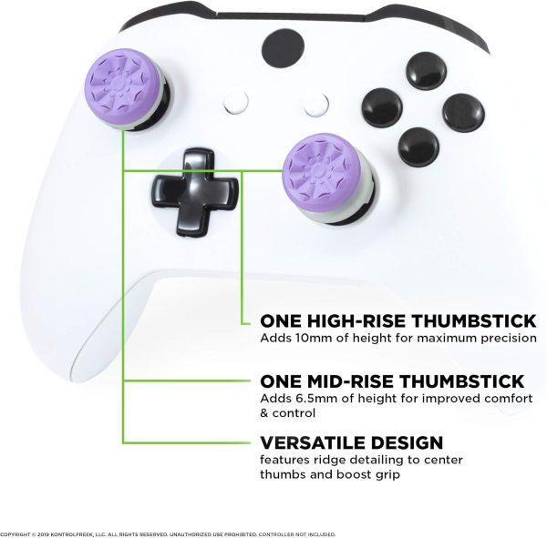 KontrolFreek FPS Freek Galaxy Purple for Xbox One and Xbox Series X Controller | 2 Performance Thumbsticks | 1 High-Rise, 1 Mid-Rise | Purple - Image 4