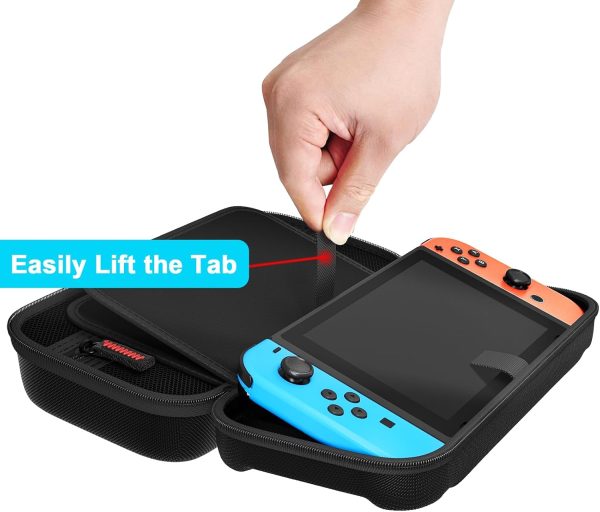 daydayup Switch Carrying Case Compatible with Nintendo Switch/Switch OLED, with 20 Games Cartridges Protective Hard Shell Travel Carrying Case Pouch for Console & Accessories - Image 3