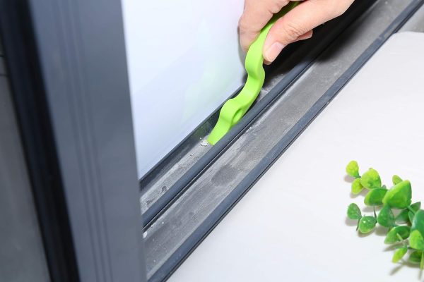 2pcs Hand-held Groove Gap Cleaning Tools Door Window Track Kitchen Cleaning Brushes(Green) - Image 3