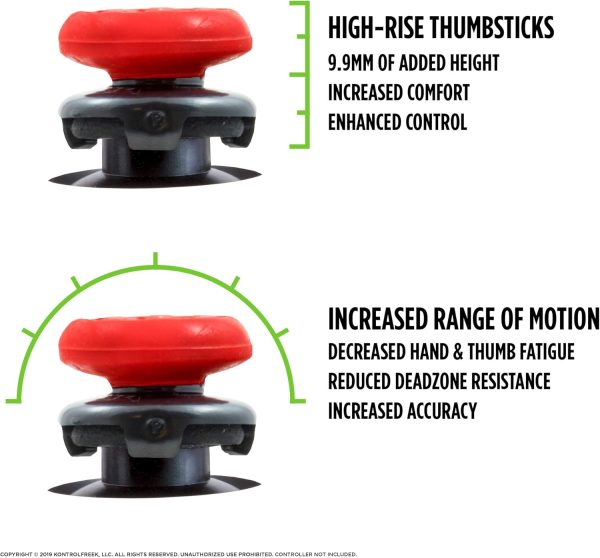 KontrolFreek FPS Freek Inferno for Xbox One and Xbox Series X Controller | Performance Thumbsticks | 2 High-Rise Concave | Red - Image 3