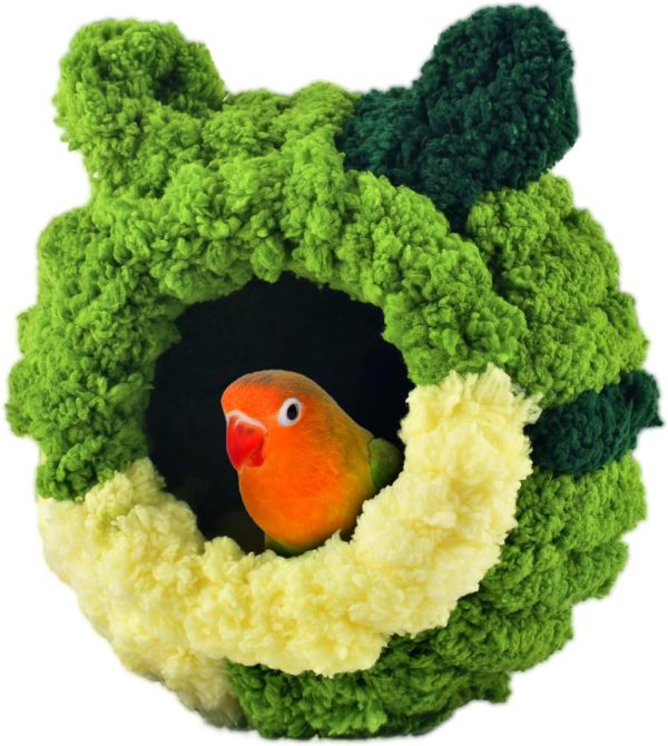 KATUMO Bird Nest, Conure Breeding House Parrotlet Snuggle Hut Lovebird Bed for Conure, Lovebird, Canary, Finch, Coneshape Birds, Hamster, Small Pets