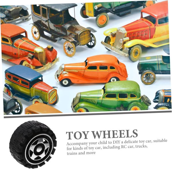 150 Pcs Toy Tire Accessories Replacement Car Wheels Car Wheels Toys Playthings Science Project Wheels Car Assemble Wheels Toy Wheel Tires Small Wheels Plastic - Image 6