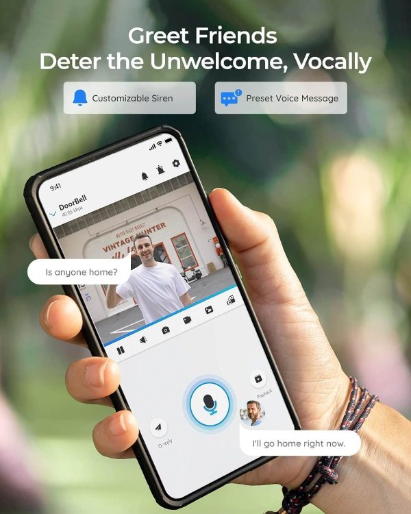 REOLINK Doorbell WiFi Camera - Wired 5MP Outdoor Video Doorbell, 5G&2.4G WiFi Security Camera System, Smart Detection Local Storage No Subscription Front Door Camera Home Security, Customized Chime V2 - Image 3