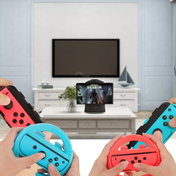 Switch Accessories - Family Bundle Accessories for Nintendo Switch, Carry Case& Screen Protector,4 Pack Joy Con Grips and Steering Wheels, Case Cover,Stand Mount,Joy Con Charger and More. - Image 6