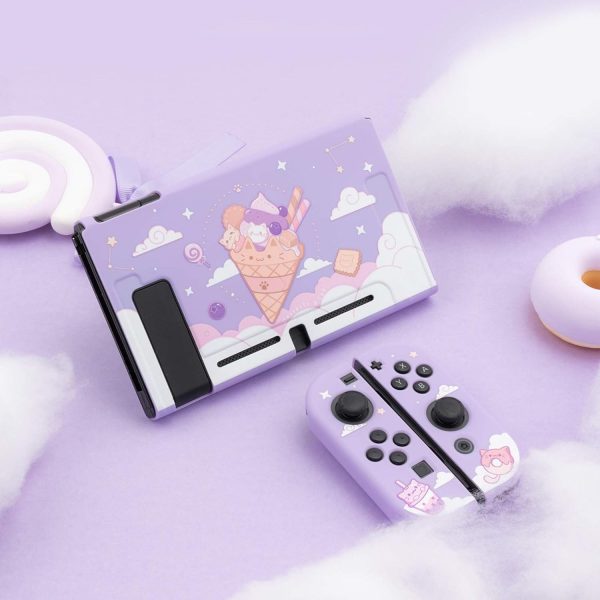 GeekShare Protective Case for Switch, Soft TPU Slim Case Cover Compatible with Nintendo Switch Console and Joy-Con (Ice Cream Cat) - Image 7