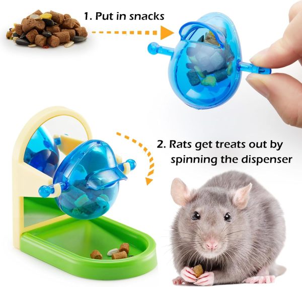 Rat Enrichment Toys, Interactive Foraging Toys For Rats, Intelligence Growth Rat Enrichment Puzzle Games, Treat Dispensing Slow Feeder for Rat Cage Toy, Bird Foraging Toy for Parakeet Conure (1Pcs) - Image 2