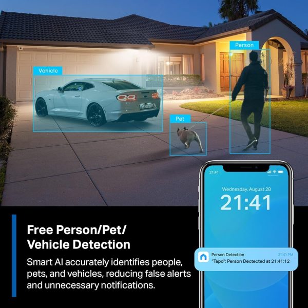 TP-Link 𝗧𝗮𝗽𝗼 MagCam, 2024 PCMag Editors’ Choice & Wirecutter Recommended Outdoor Security Camera, 2K, Battery, Magnetic Mount Wireless Camera, 150° FOV, SD/Cloud Storage, Person/Vehicle Detection - Image 8