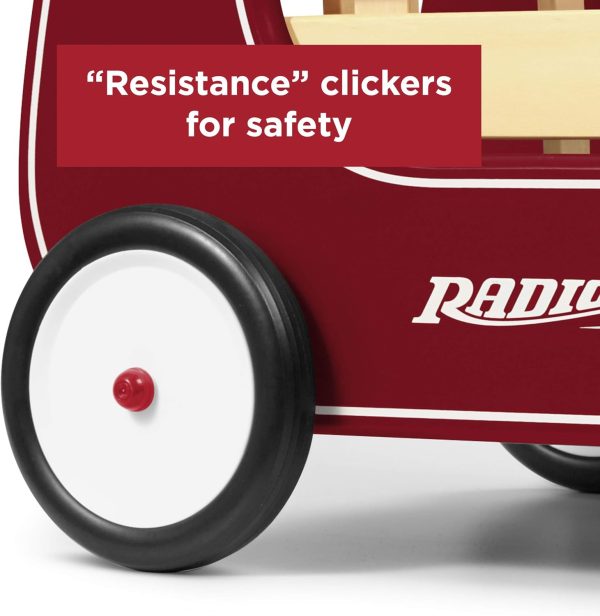 Radio Flyer Classic Walker Wagon, Sit to Stand Toddler Toy, Wood Walker, For Ages 1-4, Red - Image 6