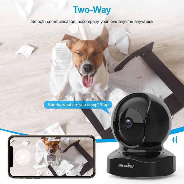 Wansview Security Camera, IP Camera 2K, WiFi Home Indoor Camera for Baby/Pet/Nanny, 2 Way Audio Night Vision, Works with Alexa, with TF Card Slot and Cloud - Image 4