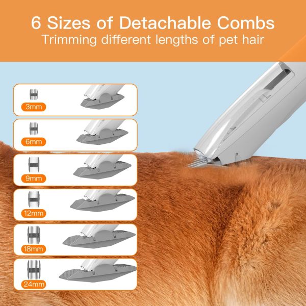 AIRROBO Dog Grooming Vacuum, Dog Grooming Kit,12000Pa Strong Pet Grooming Vacuum for Dogs, 2L Large Capacity Dog Vacuum for Shedding Grooming Hair, Dog Hair Vacuum, 5 Pet Grooming Tools, Quiet,PG100 - Image 6