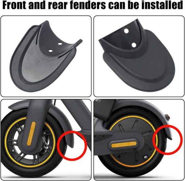 Rear Front Splash Mudguard Frame Compatible with Ninebot Max G30 Electric Scooter Fender Wing Water Retaining The Tail Mudguard Extender (Color : 2pcs) - Image 5