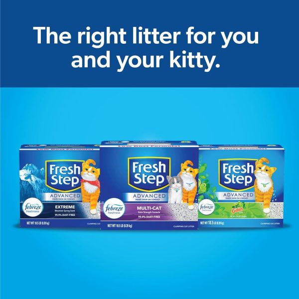 Fresh Step Advanced Clumping Litter With Febreze Freshness With Febreze Gain Scent, Fights Odor on Contact, 37 lbs. (2 x 18.5 lb. Box) - Image 11