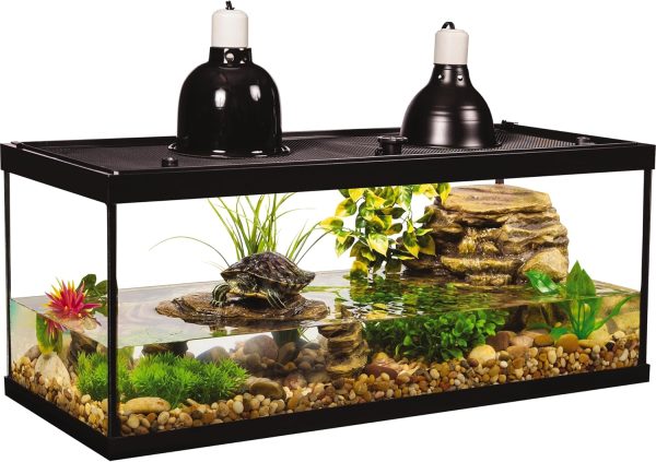 Tetra Aquatic Turtle Deluxe Kit 20 Gallons, aquarium With Filter And Heating Lamps, 30 IN (NV33230) - Image 2