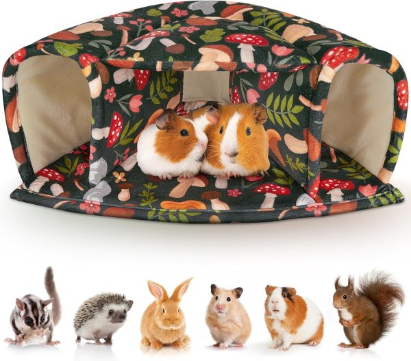 Unicorn Catcher Guinea Pig Hideout Large Guinea Pig Bed Cozy Guinea Pig House Warm Guinea Pig Tunnel Washable Guinea Pig Accessories for Small Pet Hamster/Chinchilla/Bunny