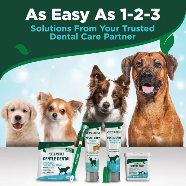 Vet's Best Dog Toothbrush & Enzymatic Toothpaste Kit - Teeth Cleaning - Made with Natural Ingredients - Reduces Plaque, Whitens Teeth, Freshens Breath - Bonus Care Guide & Finger Brush Included - Image 7