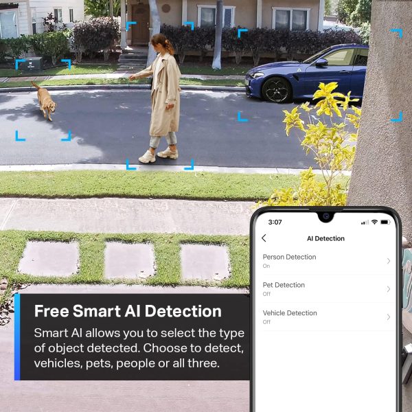 TP-Link Tapo 2K QHD Outdoor Wireless Security Camera System, Up to 180 Day Battery, Color Night Vision w/Starlight Sensor, Motion/Person/Pet/Vehicle Detection, Works w/Alexa &Google Home(Tapo C420S2) - Image 7