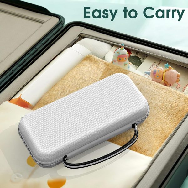 HSTOP Switch Carrying Case Compatible with Nintendo Switch/Switch OLED, Portable Travel Carry Case for Switch Console & Accessories with 10 Games Cartridges, White - Image 6