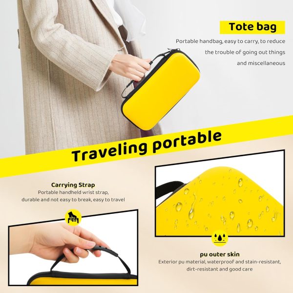 HYPERCASE Protective Case for Nintendo Switch Lite, Yellow Hard Shell Portable Travel Carrying Case Pouch for Nintendo Switch Console & Accessories, Storage Bag with 8 Game Card Slots for Girls Boys. - Image 6