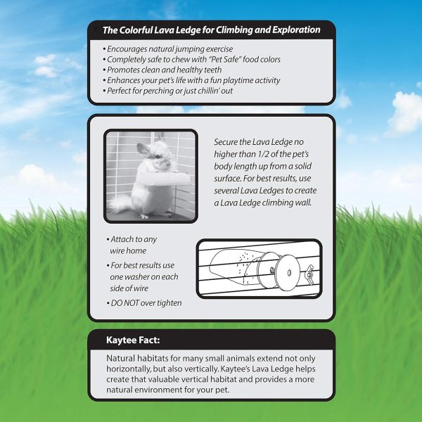 Kaytee Lava Ledge for Attaching To Small Pet Animal Wire Habitats - Image 7