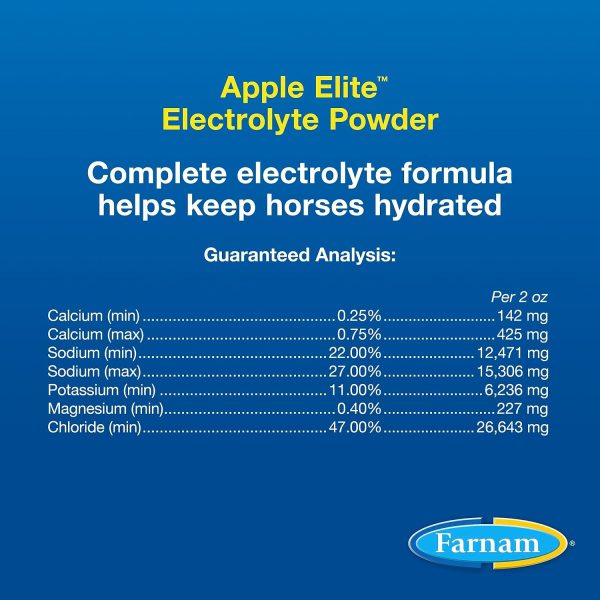 Farnam Apple Elite Horse Electrolyte Powder, Replaces minerals lost in sweat during exercise, extreme weather & stressful conditions, 5 lb., 40 day supply - Image 5