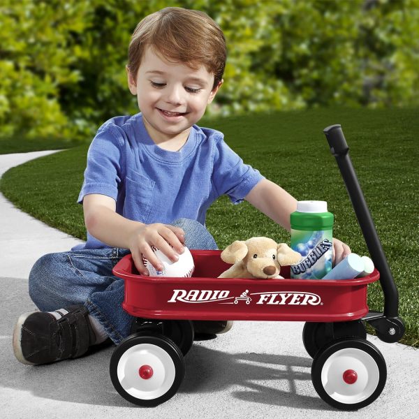 Radio Flyer Kids 12.5 Inch Little Red Toy Wagon, Small Toy Decor Wagon - Image 2