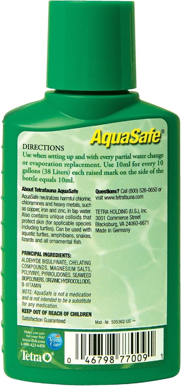 TetraFauna AquaSafe for Reptiles and Amphibians 3.08 Ounces, Aqua-Terrarium Water Conditioner, Makes Tap Water Safe - Image 2