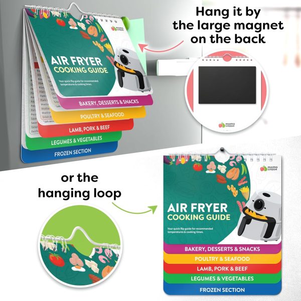 Air Fryer Cheat Sheet Magnets Cooking Guide Booklet - Air Fryer Cookbooks - Air Fryer Liners - Air Fryers Kitchen Gifts Gadgets 2024 - Air Fryer Accessories - Air Fryer Cooking Guide Airfryer Liners - Image 5