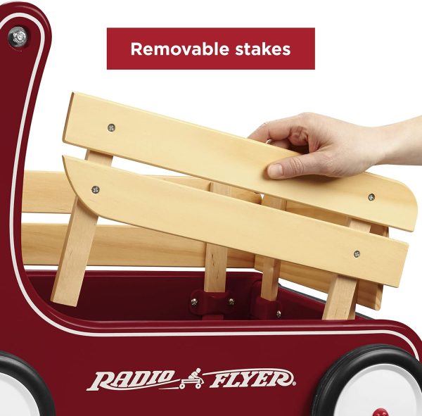 Radio Flyer Classic Walker Wagon, Sit to Stand Toddler Toy, Wood Walker, For Ages 1-4, Red - Image 4