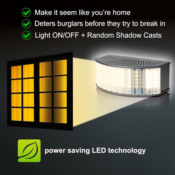 Attendance Simulator - DIY Home Security System That Casts Shadows on Curtains or Walls to Deter burglars Before They Try to Break in - Security Light for Home Safety - Apartment Security - Image 2