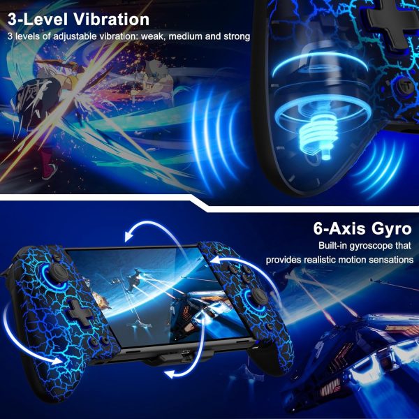 Switch Controller for Nintendo Switch/OLED, (No Drift, No Deadzone) Hall Effect Joystick Wireless Switch Controller With 9 Lights Color. One-Piece Switch Joypad for Those Who Prefer Handheld Mode - Image 8