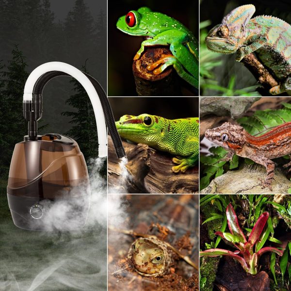 OIIBO Reptile Humidifier Fogger, 2.2L Terrarium Humidifiers with Double Extension Tube Pet Supplies Automatic Reptile Misting System Ideal for Reptiles Amphibians Herps Vivarium - Image 9