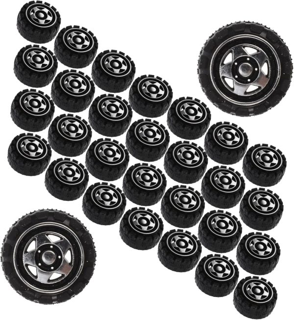 150 Pcs Toy Tire Accessories Replacement Car Wheels Car Wheels Toys Playthings Science Project Wheels Car Assemble Wheels Toy Wheel Tires Small Wheels Plastic - Image 8