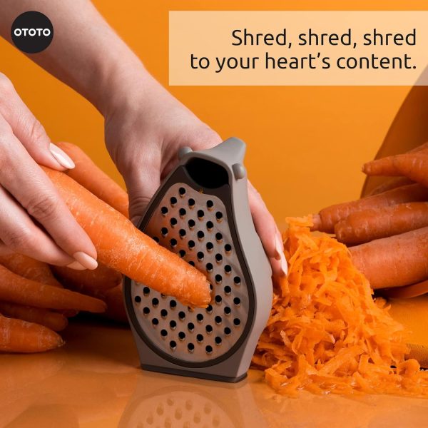 OTOTO Barry The Bear Box Cheese Grater - Compact Stainless Steel Grater, Kitchen Grater, Cheese Shredder, Vegetable Grater, Food Grater & Shredder - Fun Kitchen Gadget - Image 4