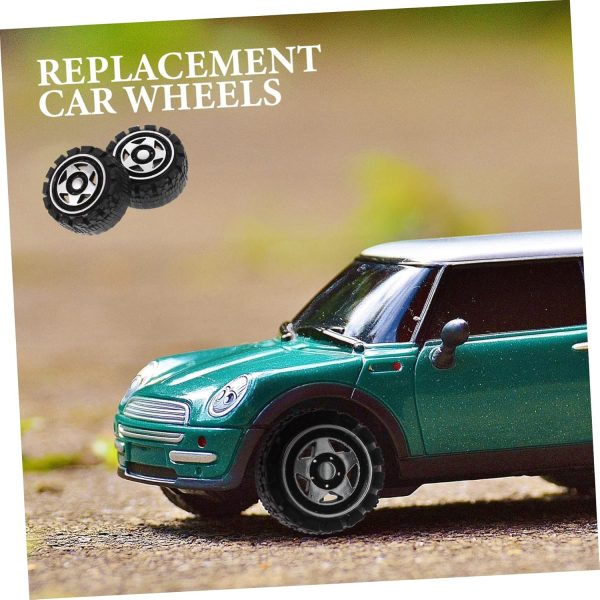 150 Pcs Toy Tire Accessories Replacement Car Wheels Car Wheels Toys Playthings Science Project Wheels Car Assemble Wheels Toy Wheel Tires Small Wheels Plastic - Image 3