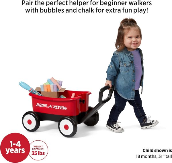 Radio Flyer My 1st Wagon with Beach and Garden Tools, 2-in-1 Wagon, Ages 1-4 , Red - Image 2