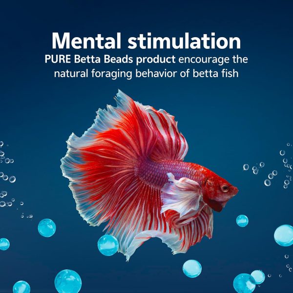 Aqueon PURE Betta Beads, Water Care for Unfiltered Aquariums, Maintains Clear Water and Helps Breakdown Organic Sludge, Blue - Image 2