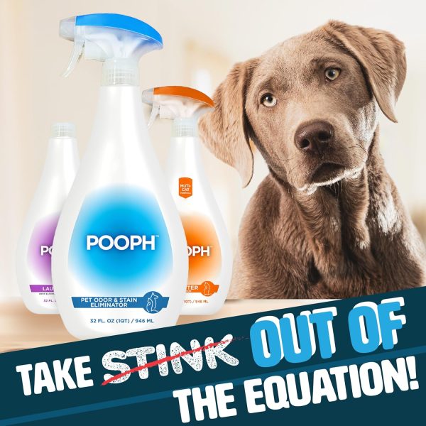 Pooph Pet Odor Eliminator, 32oz Spray - Dismantles Odors on a Molecular Basis, Dogs, Cats, Freshener, Urine, Poop, Pee, Deodorizer, Natures, Puppy, Fresh, Clean, Furniture, Potty, Safe - Image 2