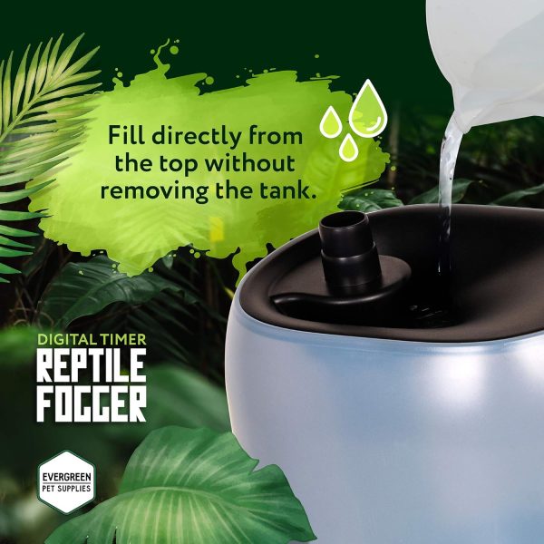 Evergreen Pet Supplies Reptile Humidifier/Fogger - 4L Tank - NEW Digital Timer - Add Water From Top! For Reptiles/Amphibians/Herps - Compatible with All Terrariums and Enclosures - Image 2