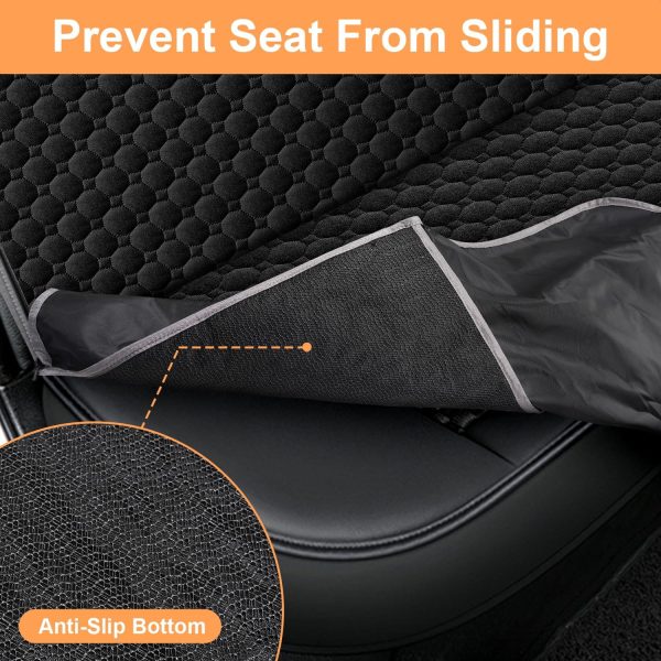 Mancro Dog Car Seat Cover for Back Seat, Waterproof Car Seat Protector for Dogs with Side Flaps, Scratchproof Dog Backseat Cover, Dog Hammock with Nonslip Bottom for SUVs, Standard(54" Wx55 L) - Image 8